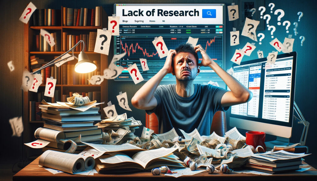 lack of research in sports betting image